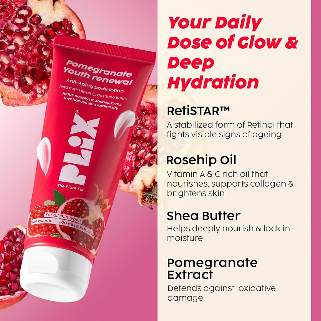 The Plant Fix Pomegranate Youth Renewal Anti-Aging Body Lotion