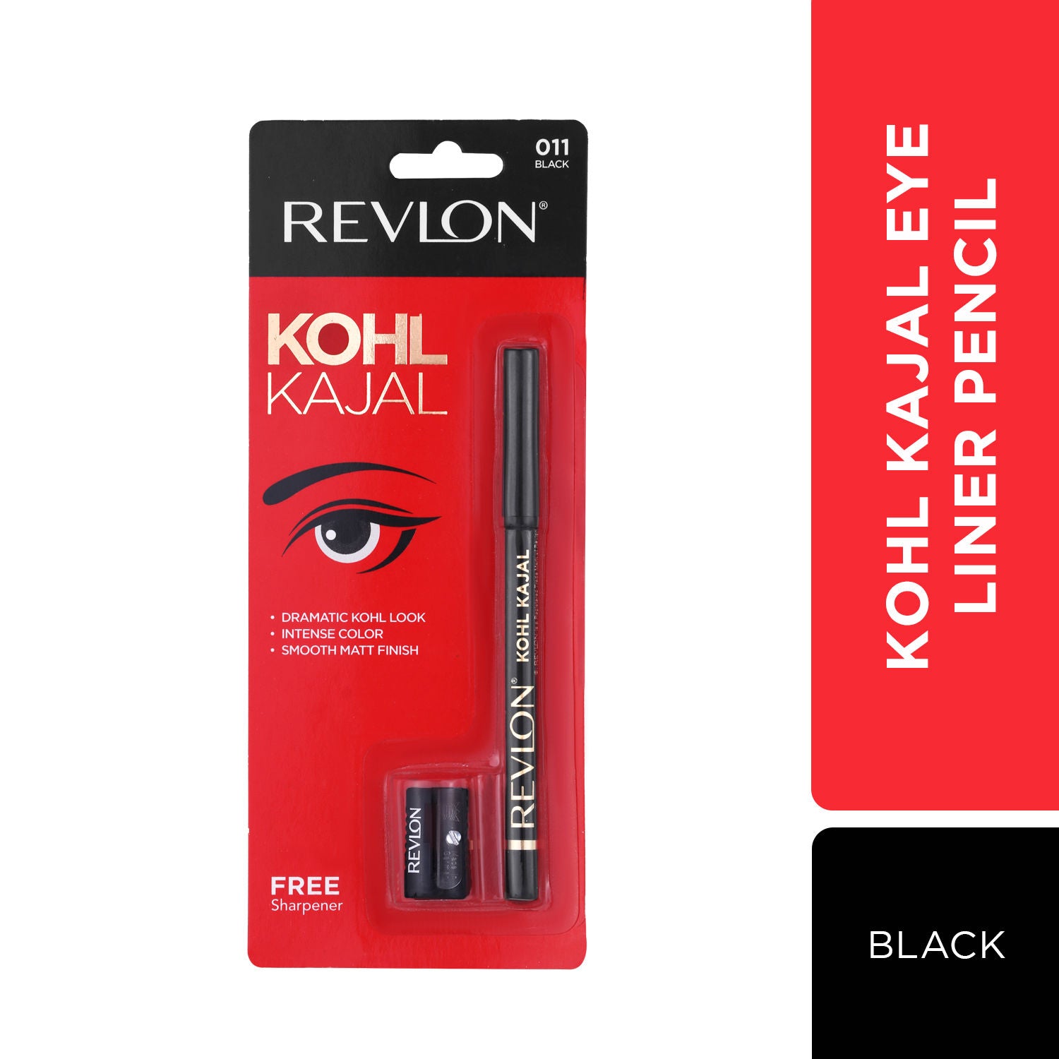 Kohl Kajal - Black With Free Sharpner