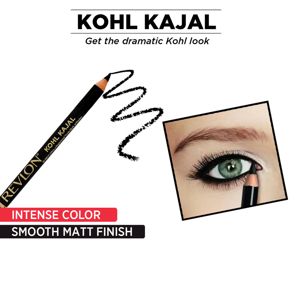 Kohl Kajal - Black With Free Sharpner