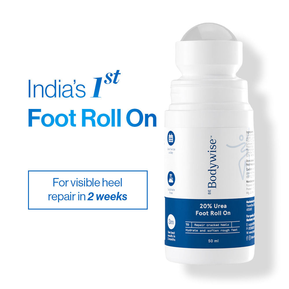 20% Urea Foot & Heel Roll On For Dry Feet & Cracked Heels With Urea & Lactic Acid