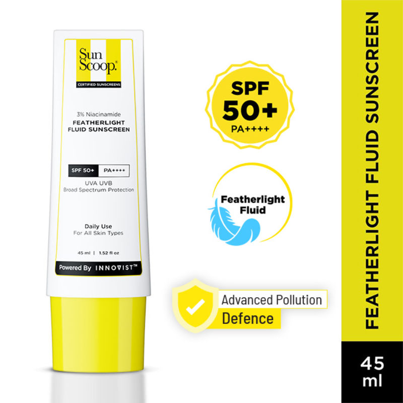 3% Niacinamide Fluid Sunscreen| SPF 50+ PA++++ Lightweight In-Vivo Tested Non-Greasy