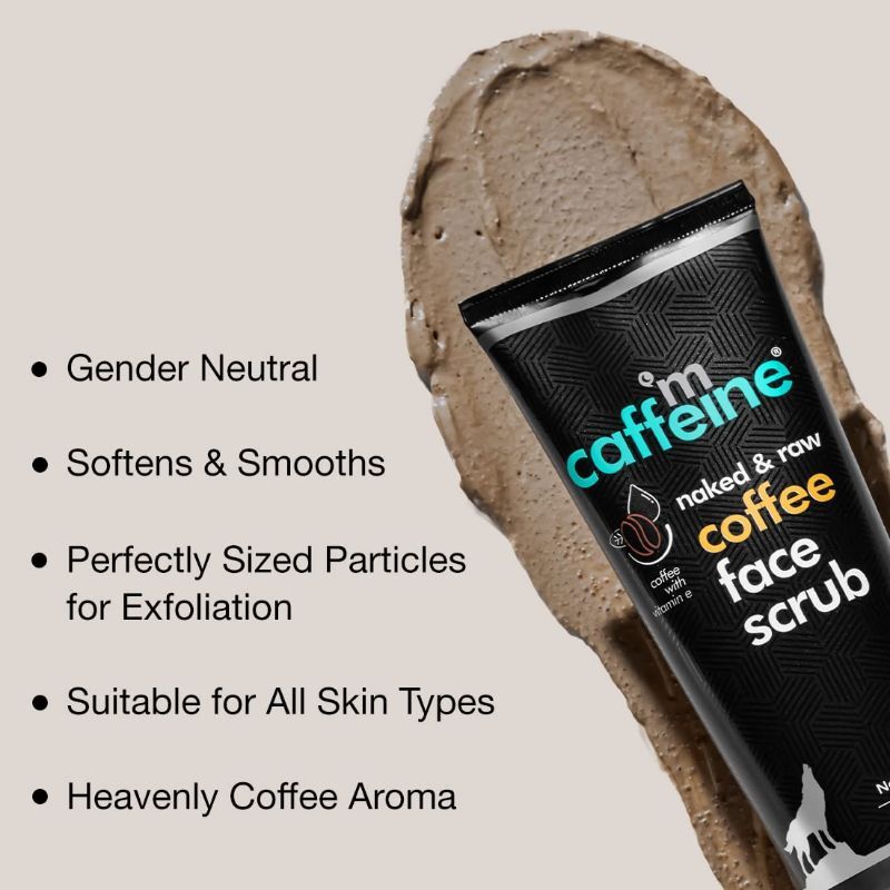 D-Tan Exfoliating Coffee Face Scrub With Walnut & Vitamin E for Fresh & Glowing Skin