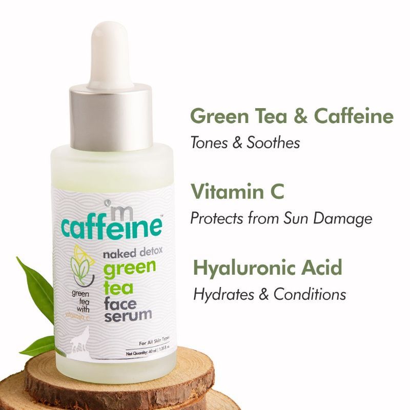 Vitamin C Green Tea Hydrating Face Serum for Glowing Skin - Reduces Dark Spots