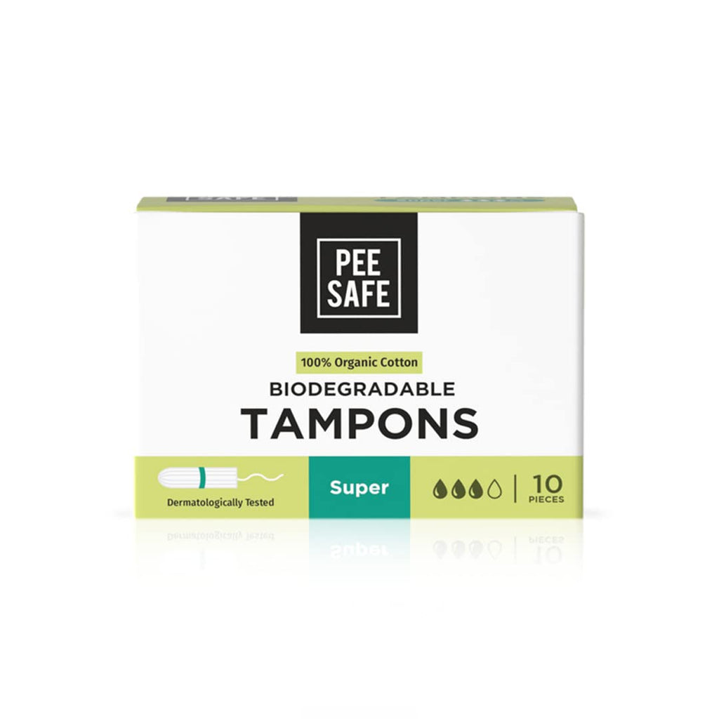 FDA Approved 100% Organic Tampon, Ultra Soft & Highly Absorbent (Super) - 10 Tampons