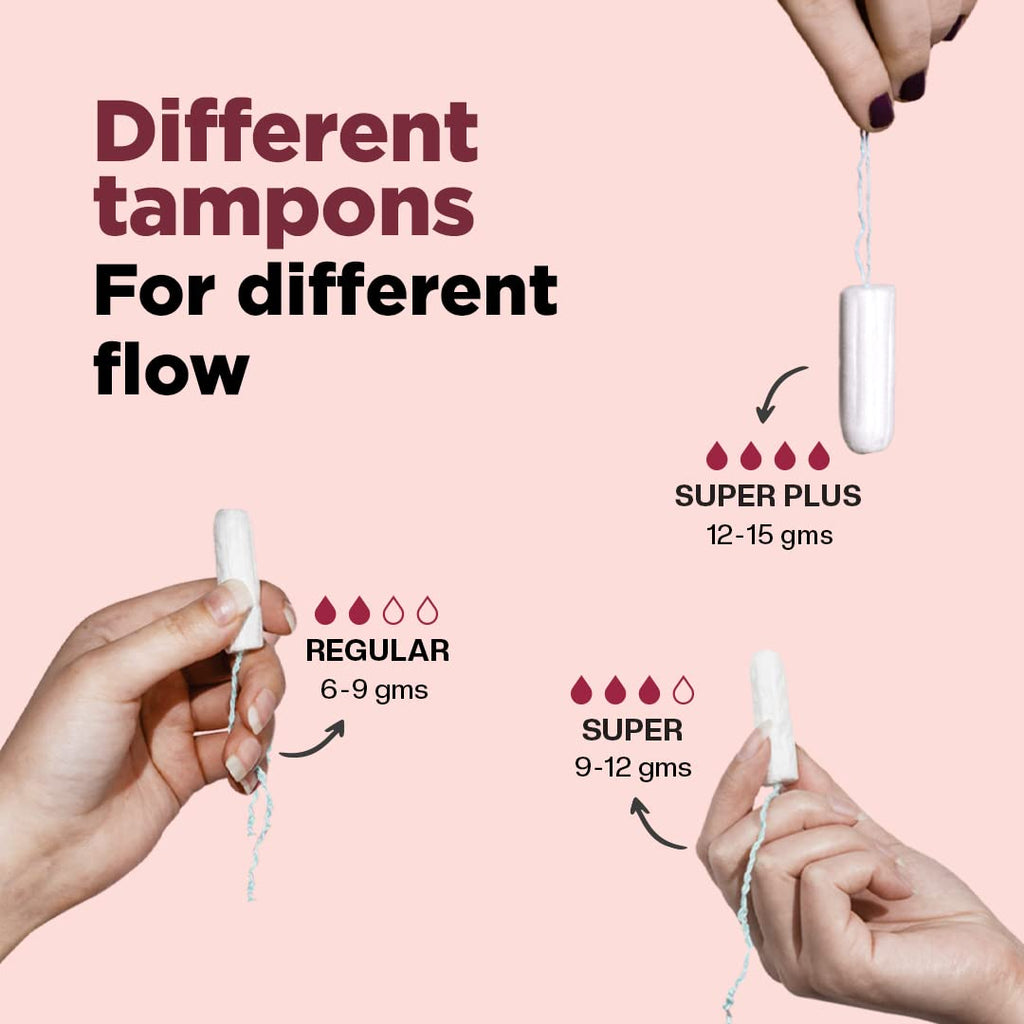 FDA Approved 100% Organic Tampon, Ultra Soft & Highly Absorbent (Super) - 10 Tampons