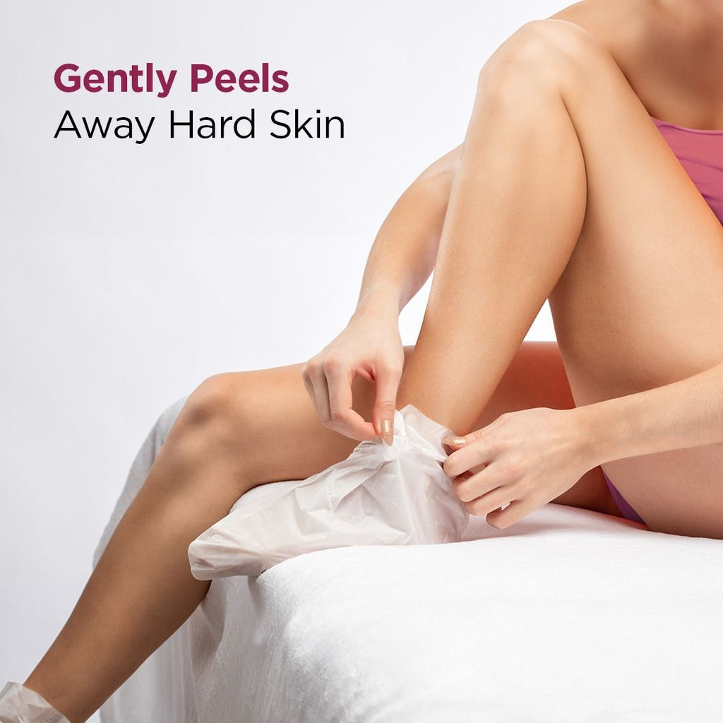Glycolic & Salicylic Acid Exfoliating Foot Peeling Mask - Reduces Dry Skin