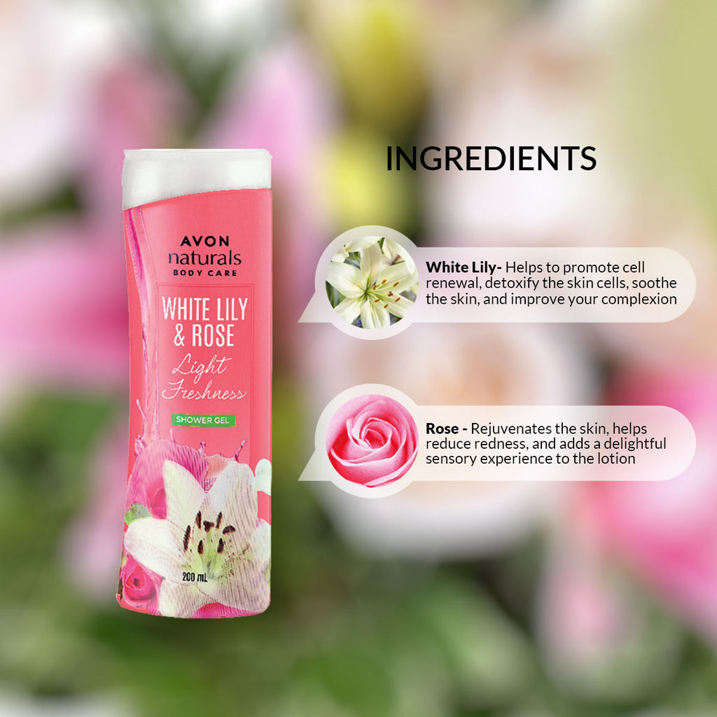 Naturals Body Care White Lily & Rose Shower Gel