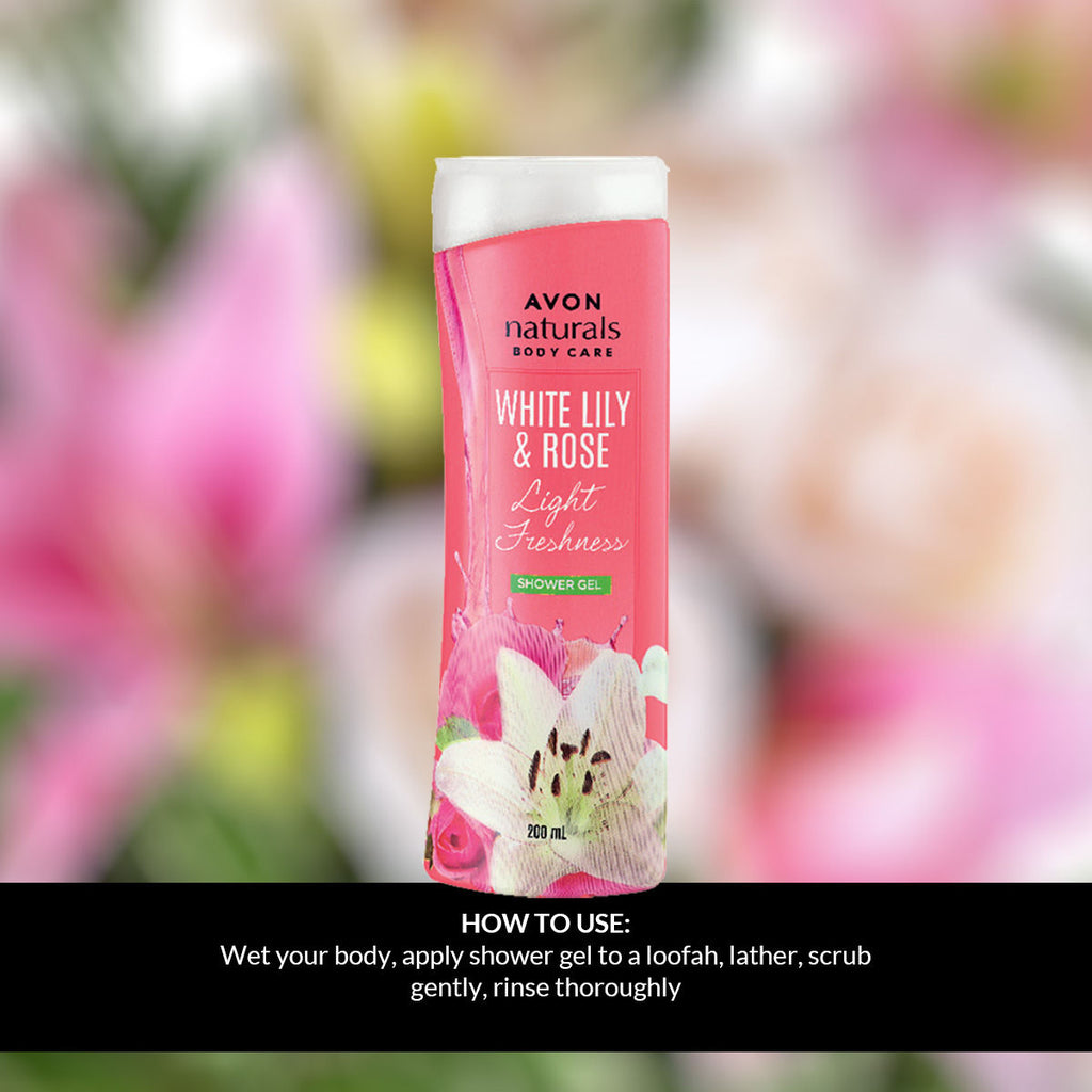 Naturals Body Care White Lily & Rose Shower Gel