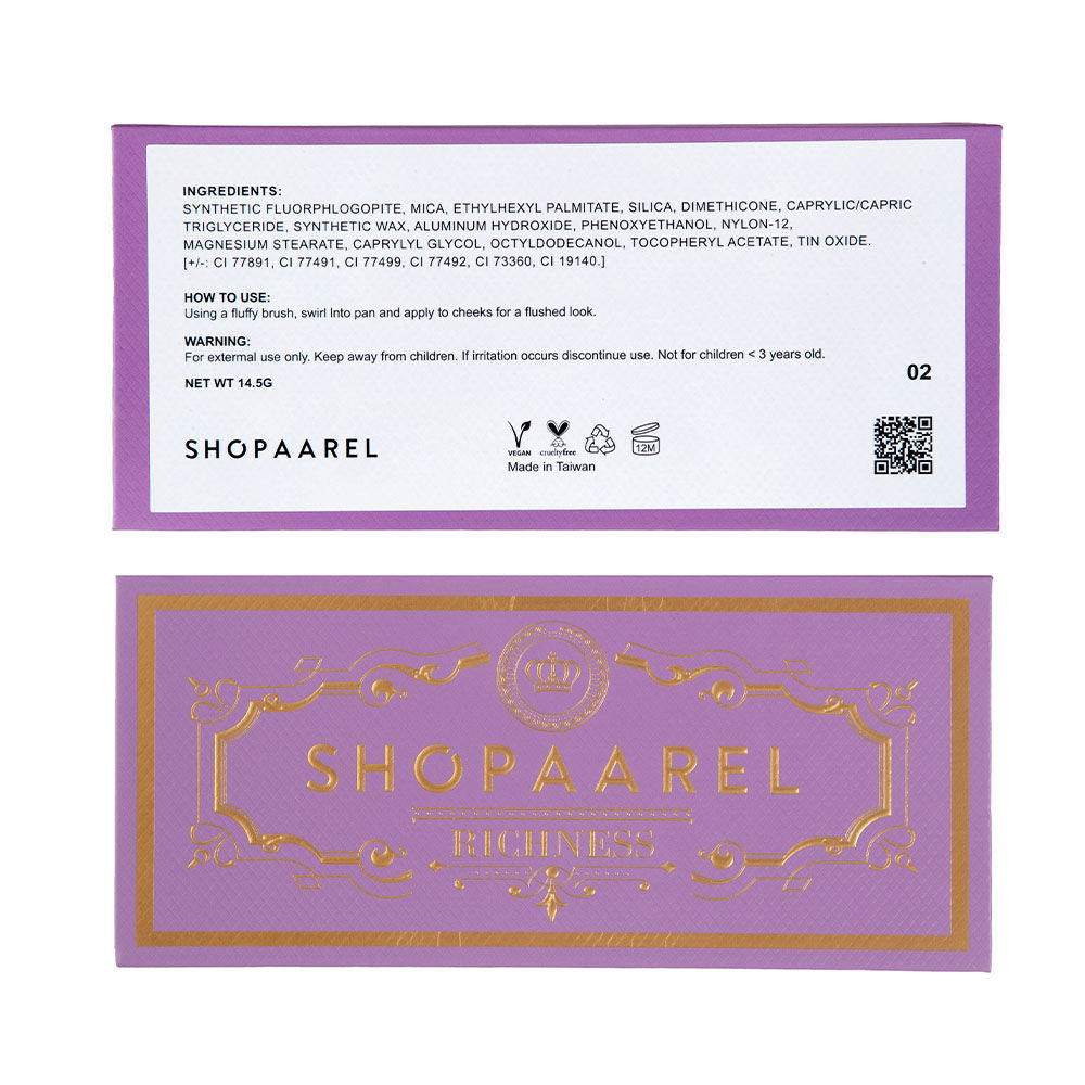 Richness 3C Palette All-In-One Blusher Contour Highlighter Finishing Powder