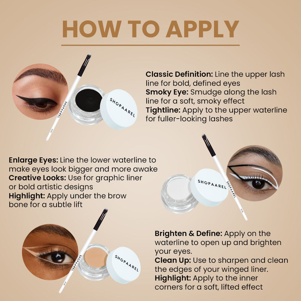 Gel Eye Liner Waterproof Smudgeproof Long Lasting