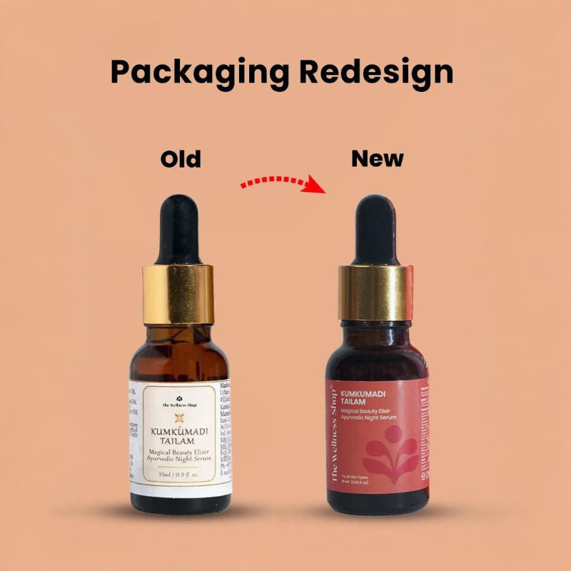 Kumkumadi Tailam, Ayurvedic Saffron Night Serum for Glowing & Youthful Skin