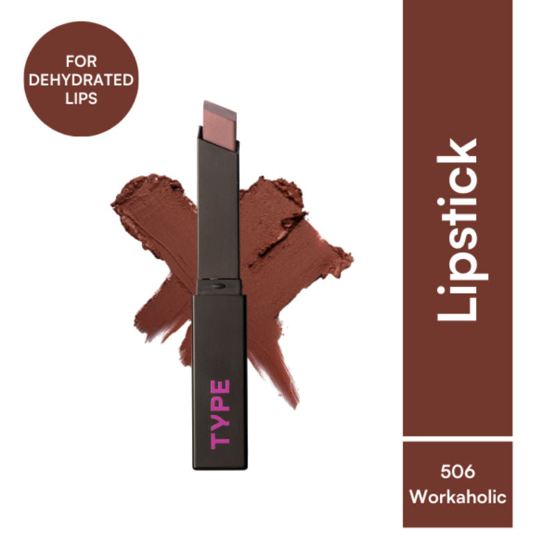 Cream Matte Lipstick For Dehyrated Lips - Squalane And Tripeptides 8 Hr Stay - Workaholic