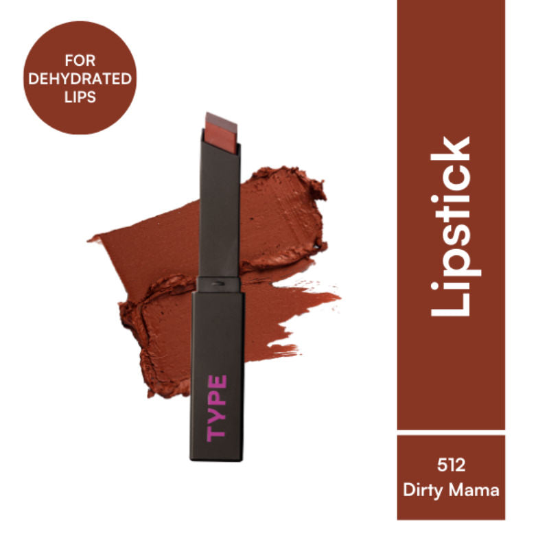 Cream Matte Lipstick For Dehyrated Lips - Squalane And Tripeptides 8 Hr Stay - Dirty Mama