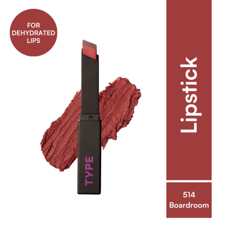 Cream Matte Lipstick For Dehyrated Lips - Squalane And Tripeptides 8 Hr Stay - Boardroom