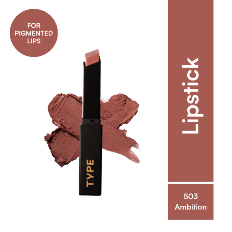 Cream Matte Lipstick For Pigmented Lips - Vit C And Niacinamide - 8 Hr Stay - Ambition