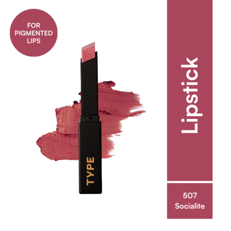 Cream Matte Lipstick For Pigmented Lips - Vit C And Niacinamide - 8 Hr Stay - Socialite