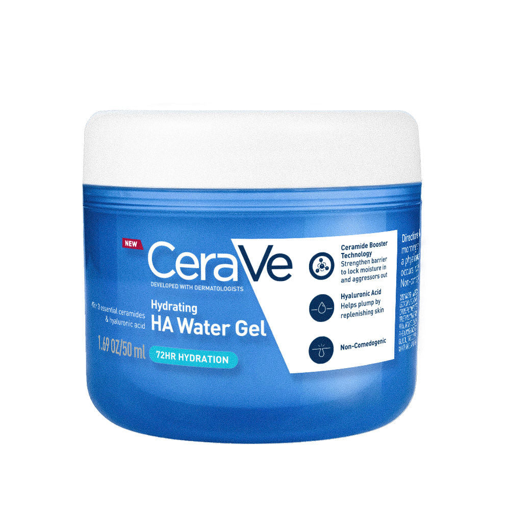 HA water gel oil-free face moisturizer with Hylauronic Acid & Ceramides for plumpy hydration