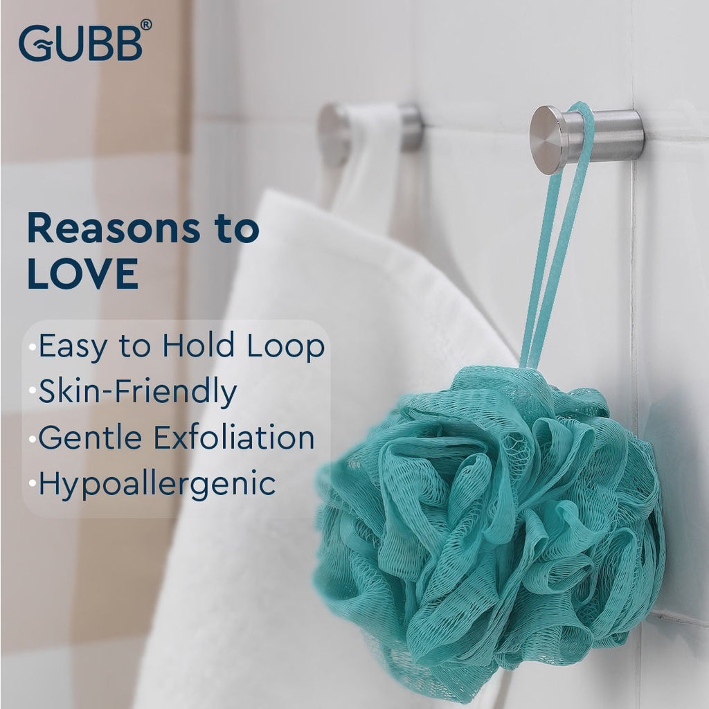 Luxe Bath Sponge Round Loofah For Women & Men - Lilac