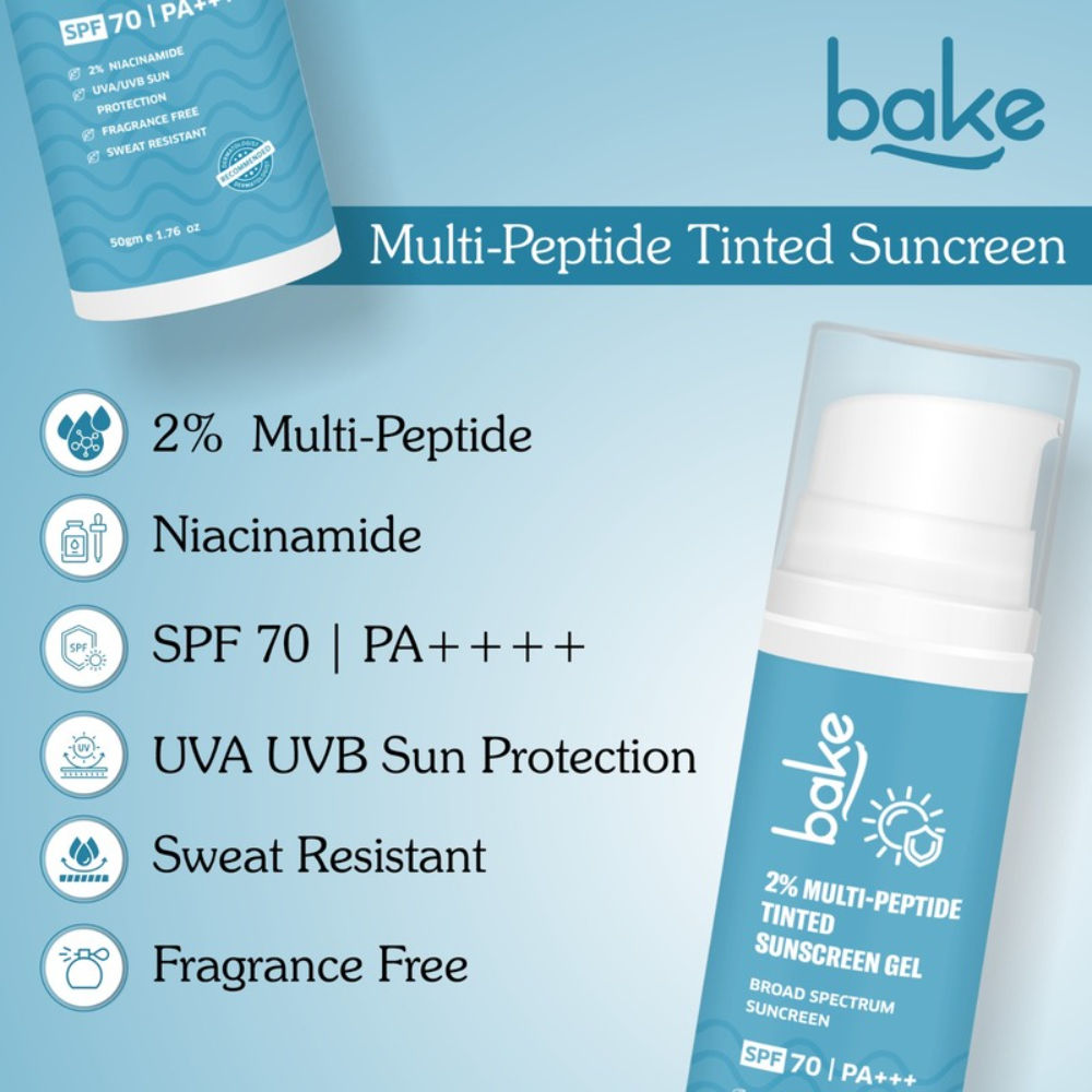 2% Multi Peptide Tinted Sunscreen SPF 70 PA+++ For Broad Spectrum Sunscreen