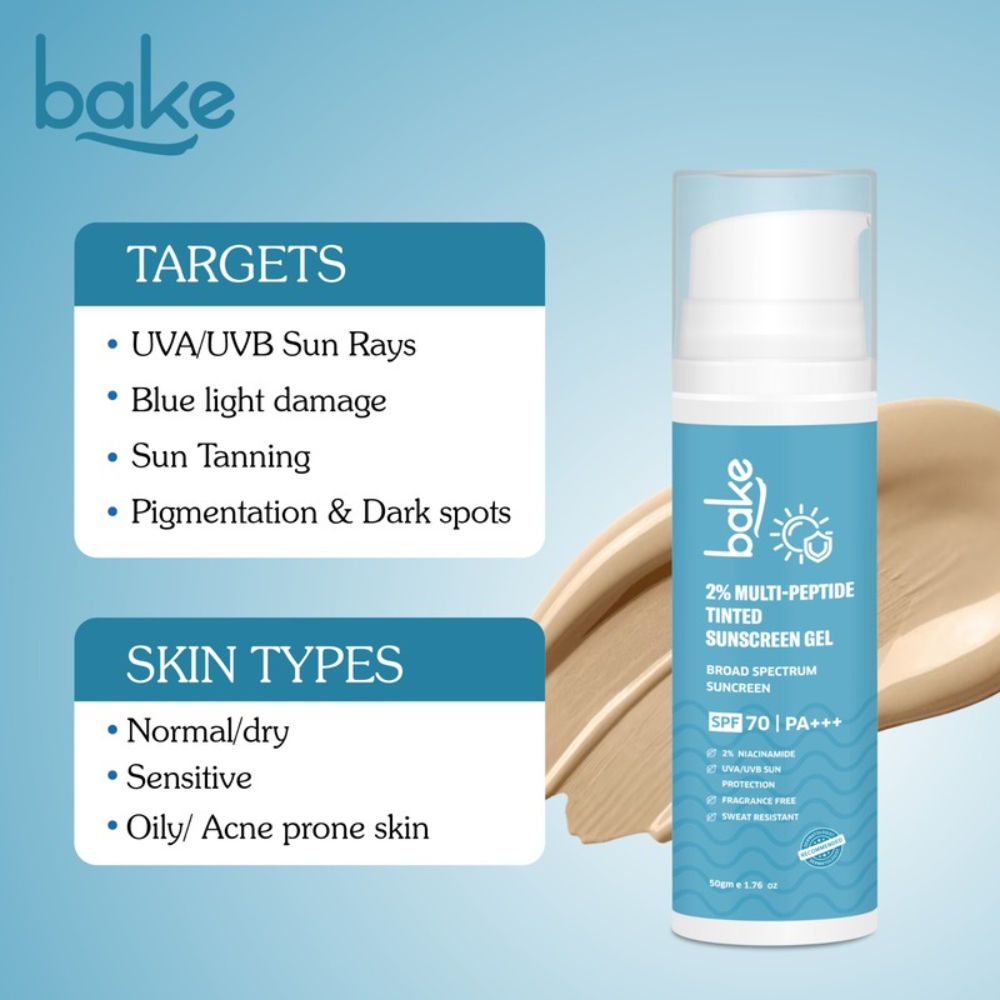 2% Multi Peptide Tinted Sunscreen SPF 70 PA+++ For Broad Spectrum Sunscreen