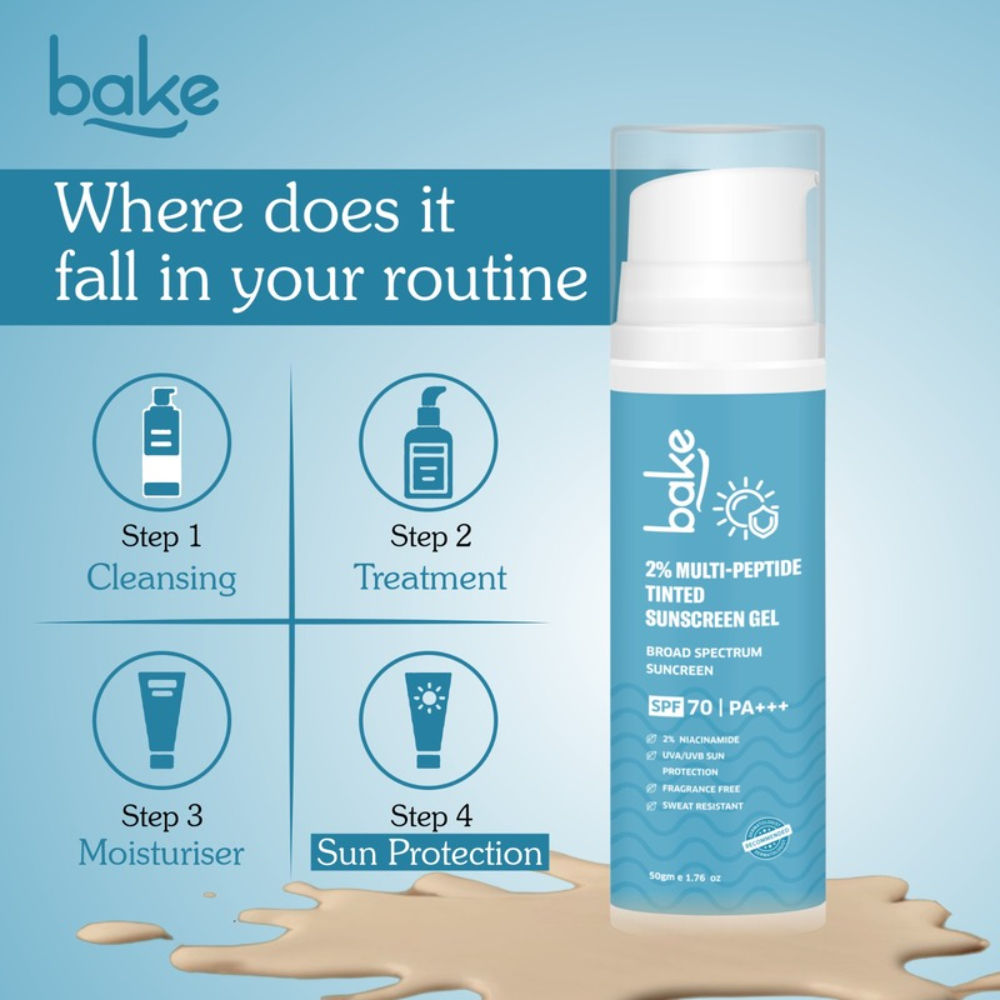 2% Multi Peptide Tinted Sunscreen SPF 70 PA+++ For Broad Spectrum Sunscreen