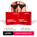 Mid Rise Hipster, Leakproof and Reusable Black Period Panties - Size XXL