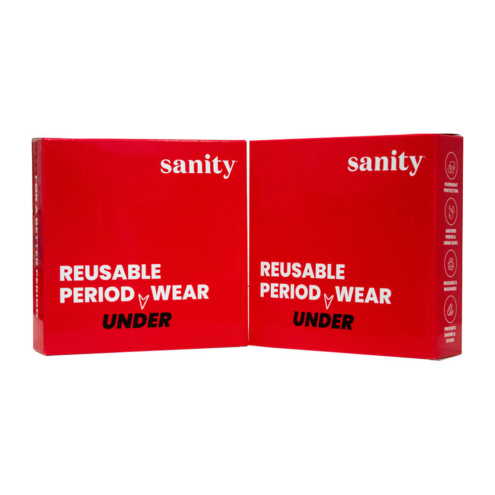 Mid Rise Hipster, Leakproof and Reusable Black Period Panties - Size XXL