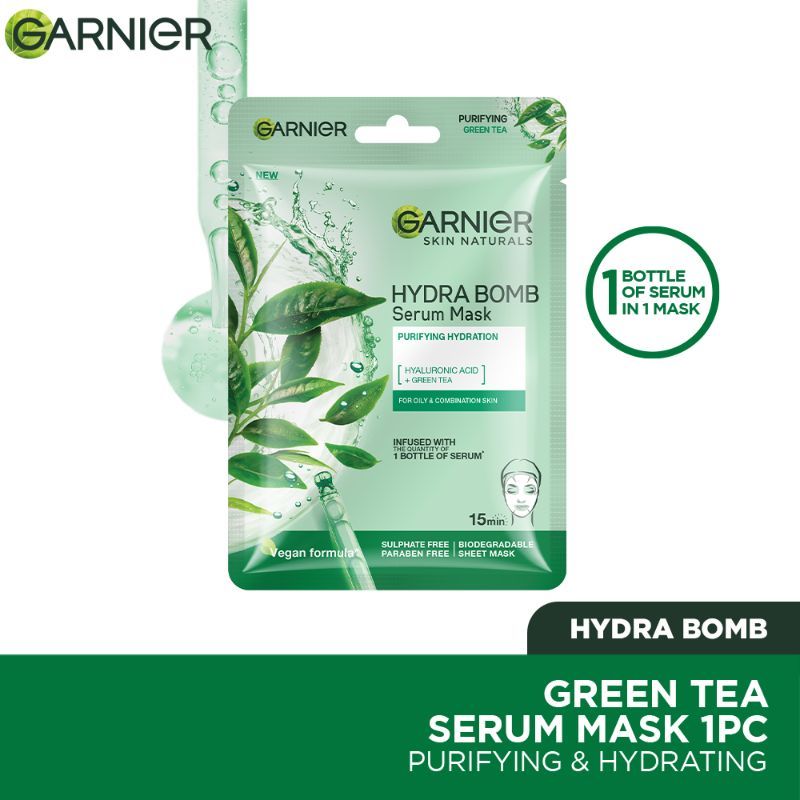 Skin Naturals Face Serum Sheet Mask - Green Tea