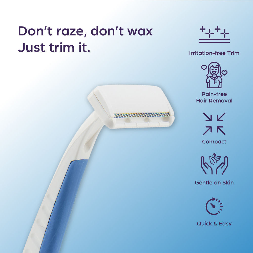 Bikini Line Trimming Razor for Women Painless Hair Removal with Stainless Steel Blade