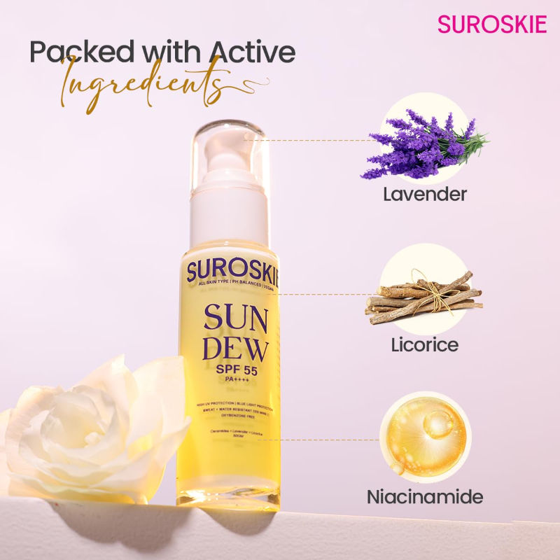 Sun Dew SPF 55 PA++++ Sunscreen for All Skin Types