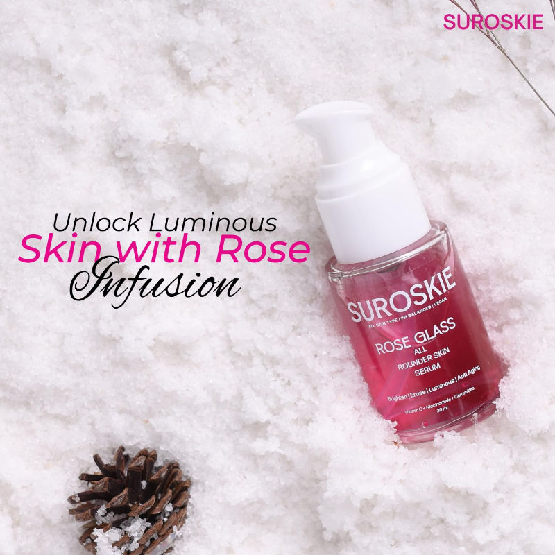 Rose Glass Face Serum For Glowing & Bright Skin