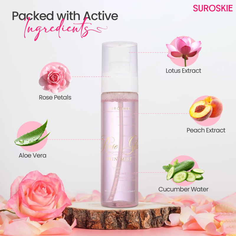 Roses Glass Skin Mist Toner & Makeup Setting Spray