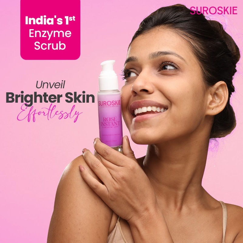 Rose Enzyme Face Scrub Clears Pores & Brightens Skin