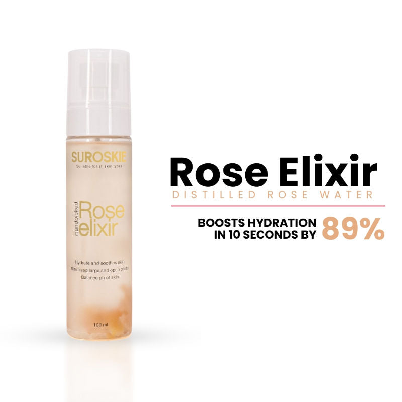 Rose Water Elixir Face Mist for Glowing & Hydrated Skin