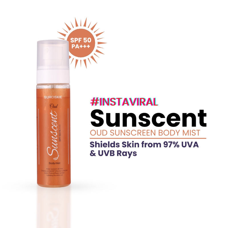 SUNSCENT SPF 50 Body Mist Hydrates & Protects Skin