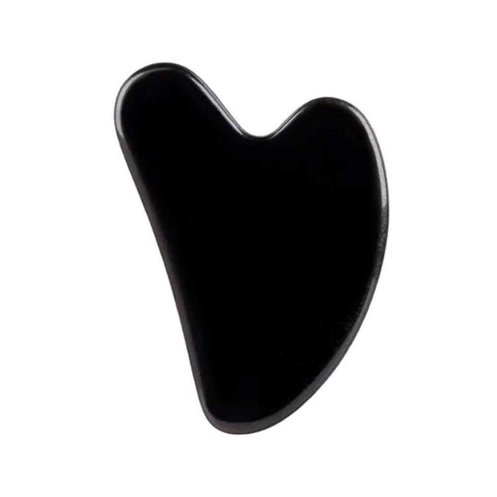 Black Obsidian Gua Sha Face Massage Tool for Facial Sculpting & Skin Glow