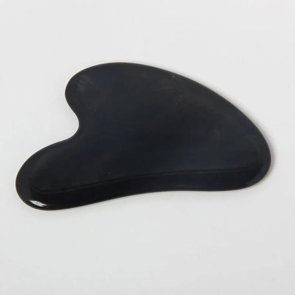Black Obsidian Gua Sha Face Massage Tool for Facial Sculpting & Skin Glow