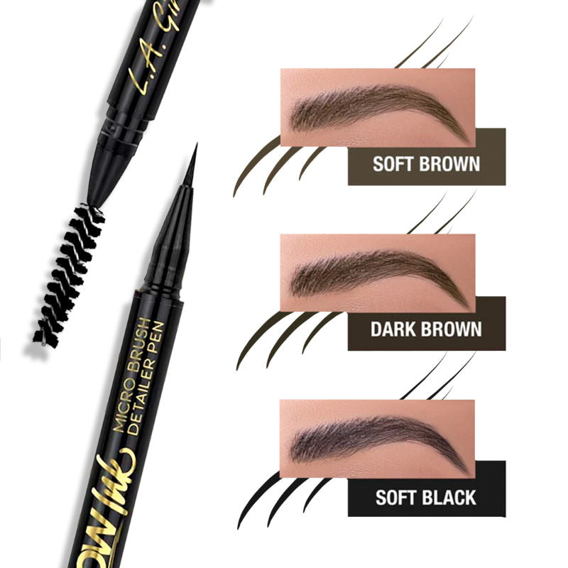 Brow Ink Micro Brush Detailer Pen - Soft Brown