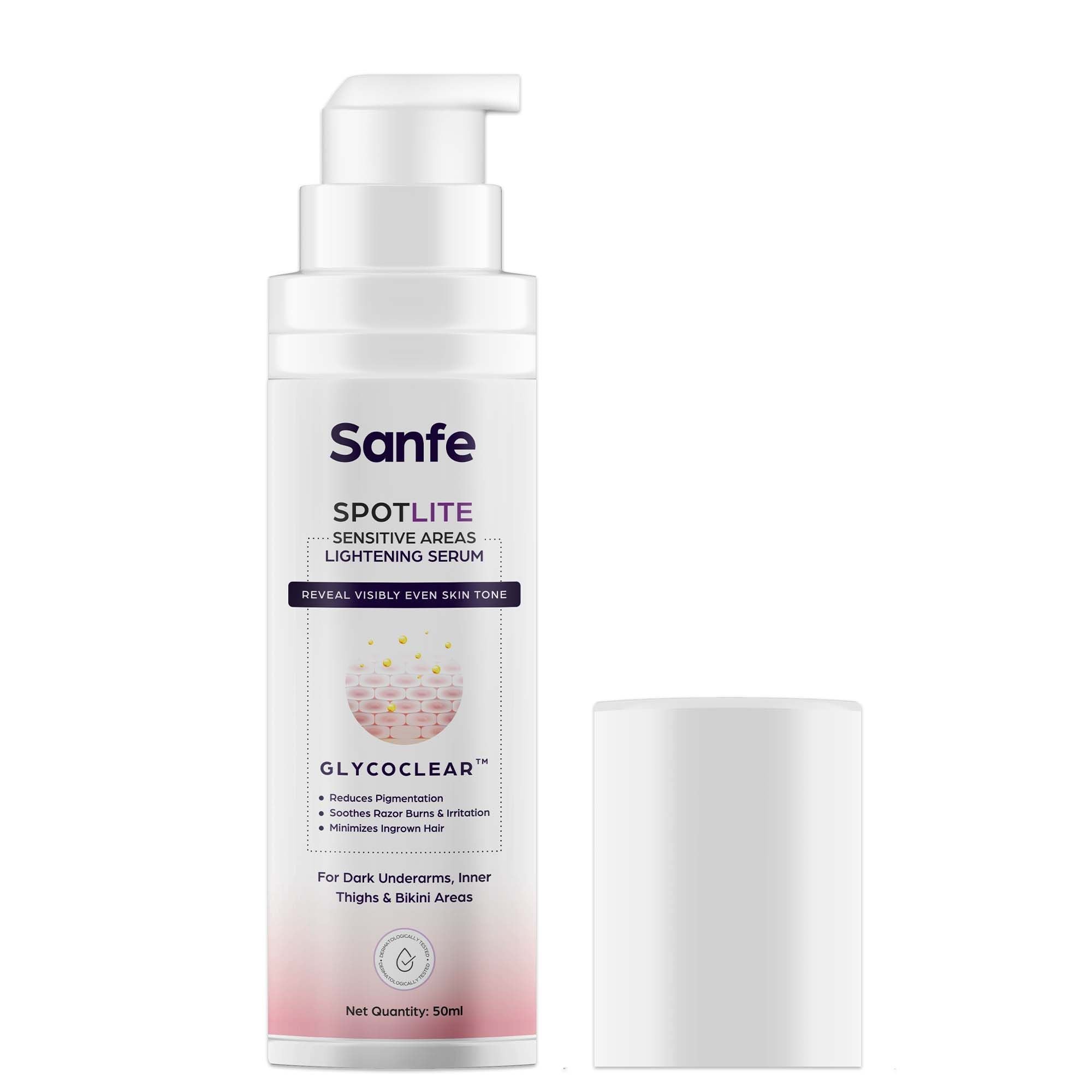 Spotlite Sensitive Body Serum For Dark Underarms, 2% Glycolic Acid & 4% Niacinamide