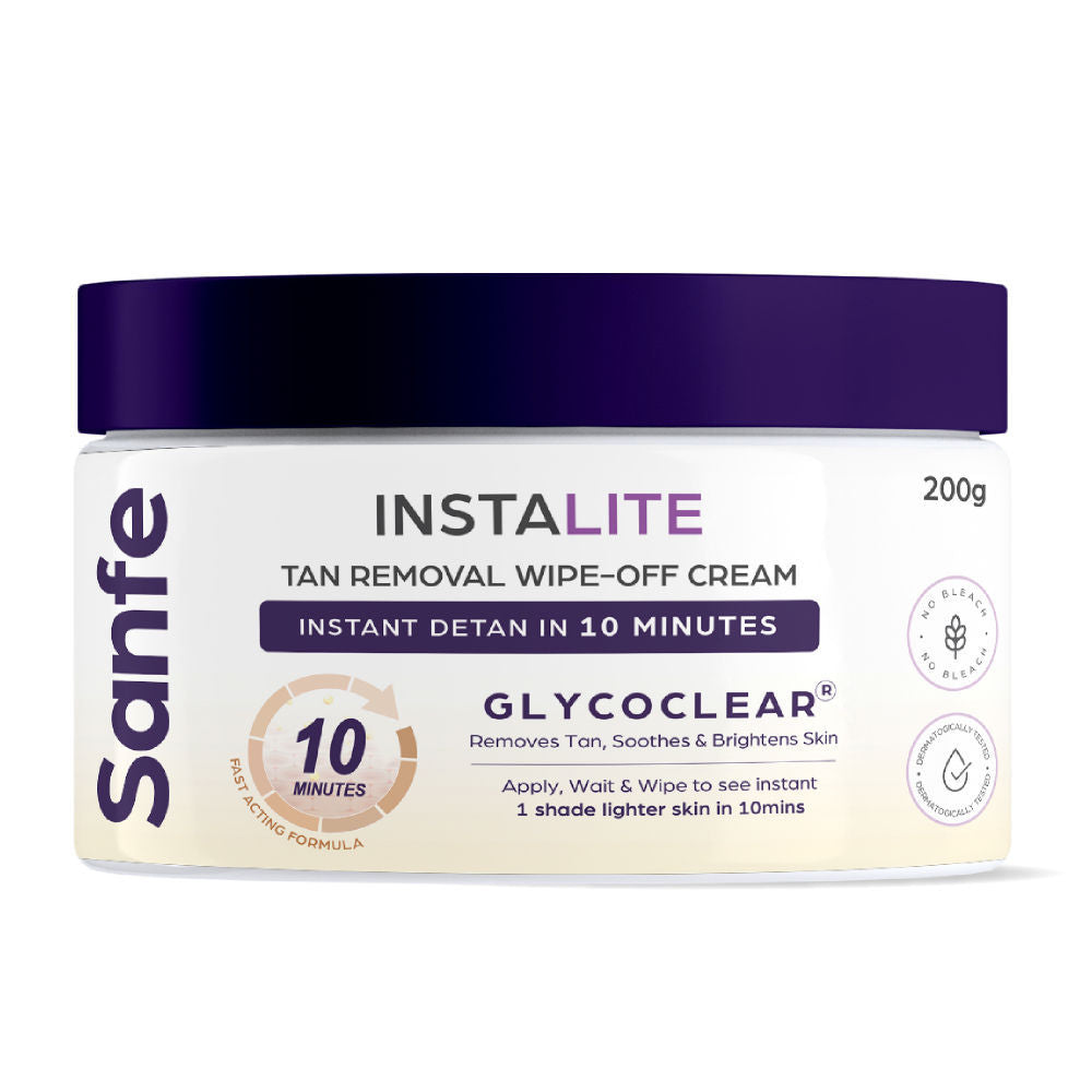 Instalite Detan Wipe Off Body Cream, Tan Removal Detan Cream, 0.5% Kojic Acid & 0.3% Arbutin