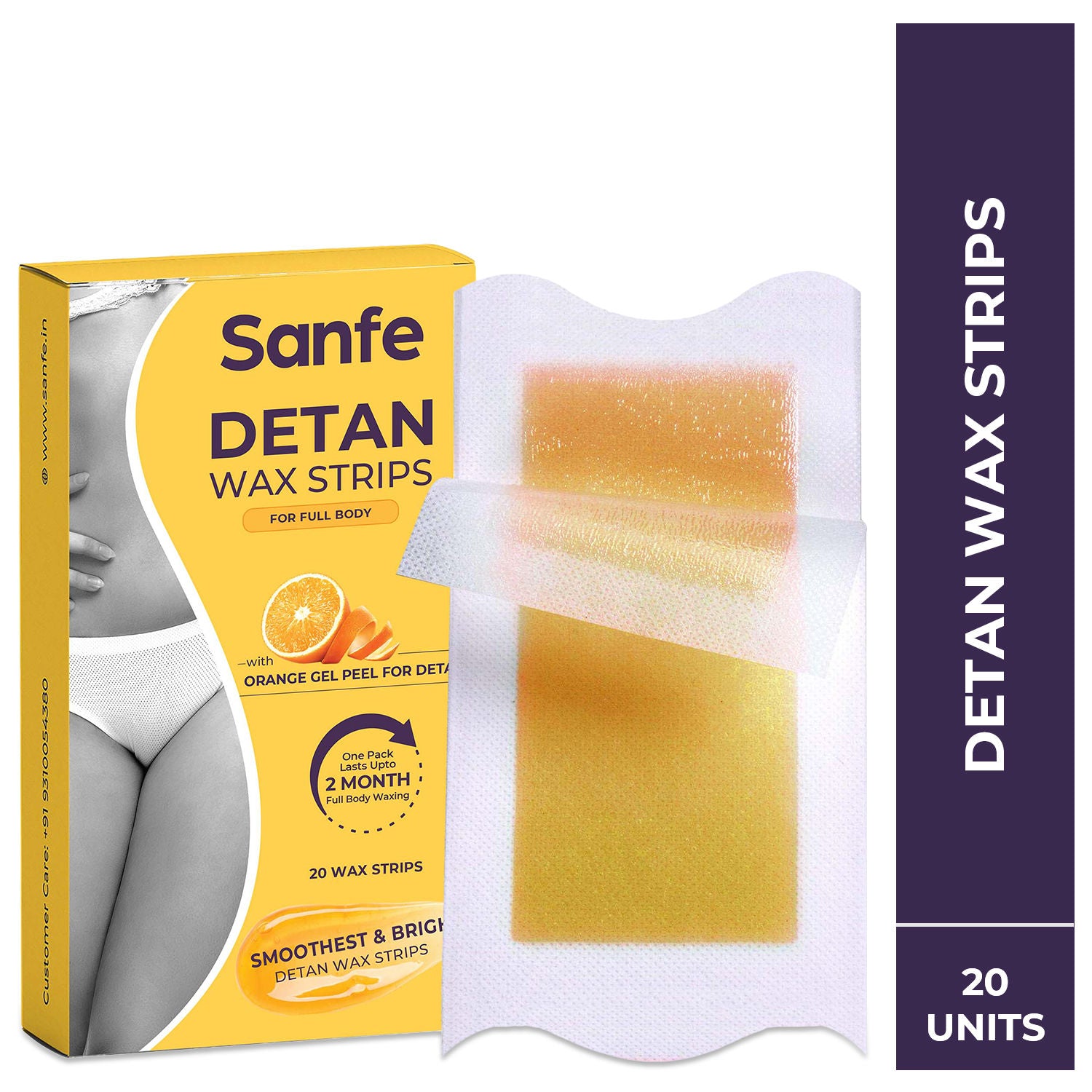 Detan Wax Strips, Effortlessly Removes Tan And Body Hair, Enjoy Smooth, Radiant Skin