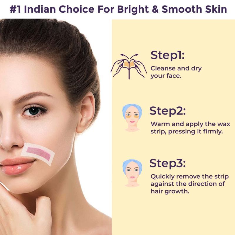 Facial Wax Strips Sakura Precise & Long-Lasting Hair Removal For Delicate Face Skin