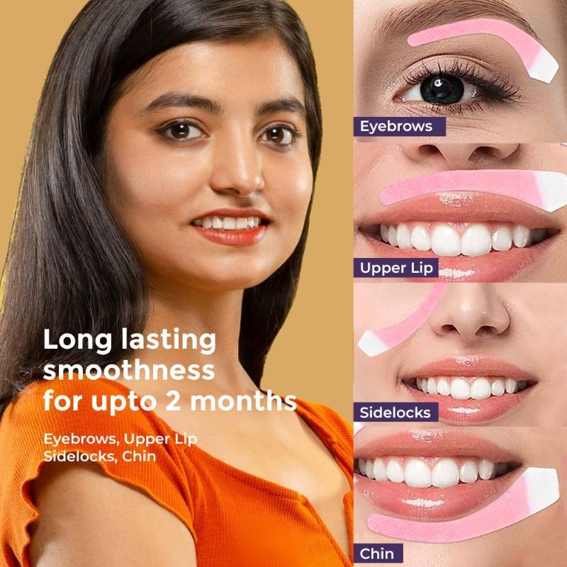 Facial Wax Strips Sakura Precise & Long-Lasting Hair Removal For Delicate Face Skin