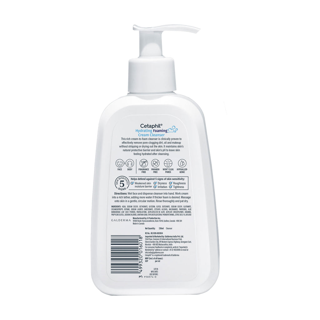 Hydrating Foaming Face Wash For Men, Cleanser With Niacinamide & Aloe Pollution Defense