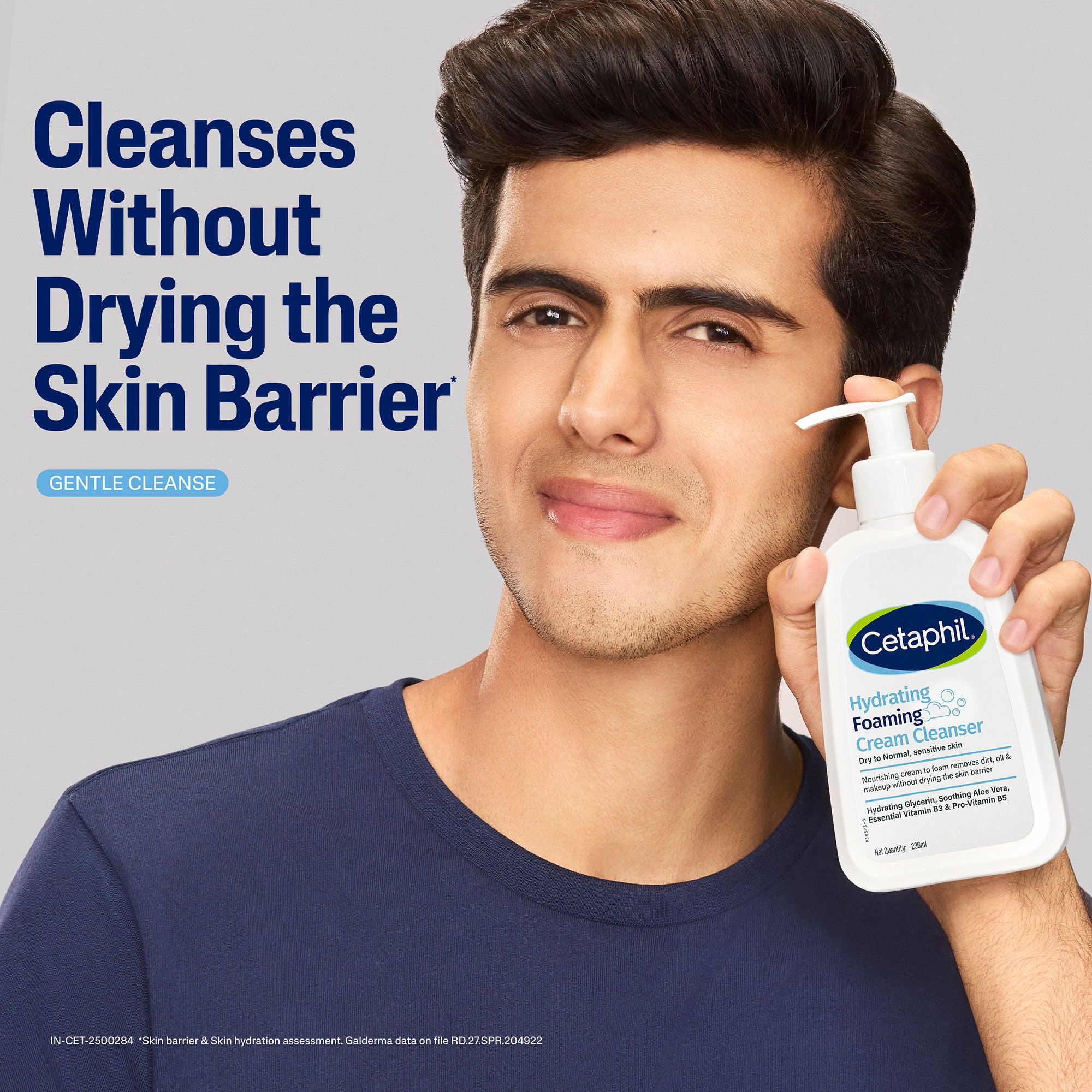 Hydrating Foaming Face Wash For Men, Cleanser With Niacinamide & Aloe Pollution Defense