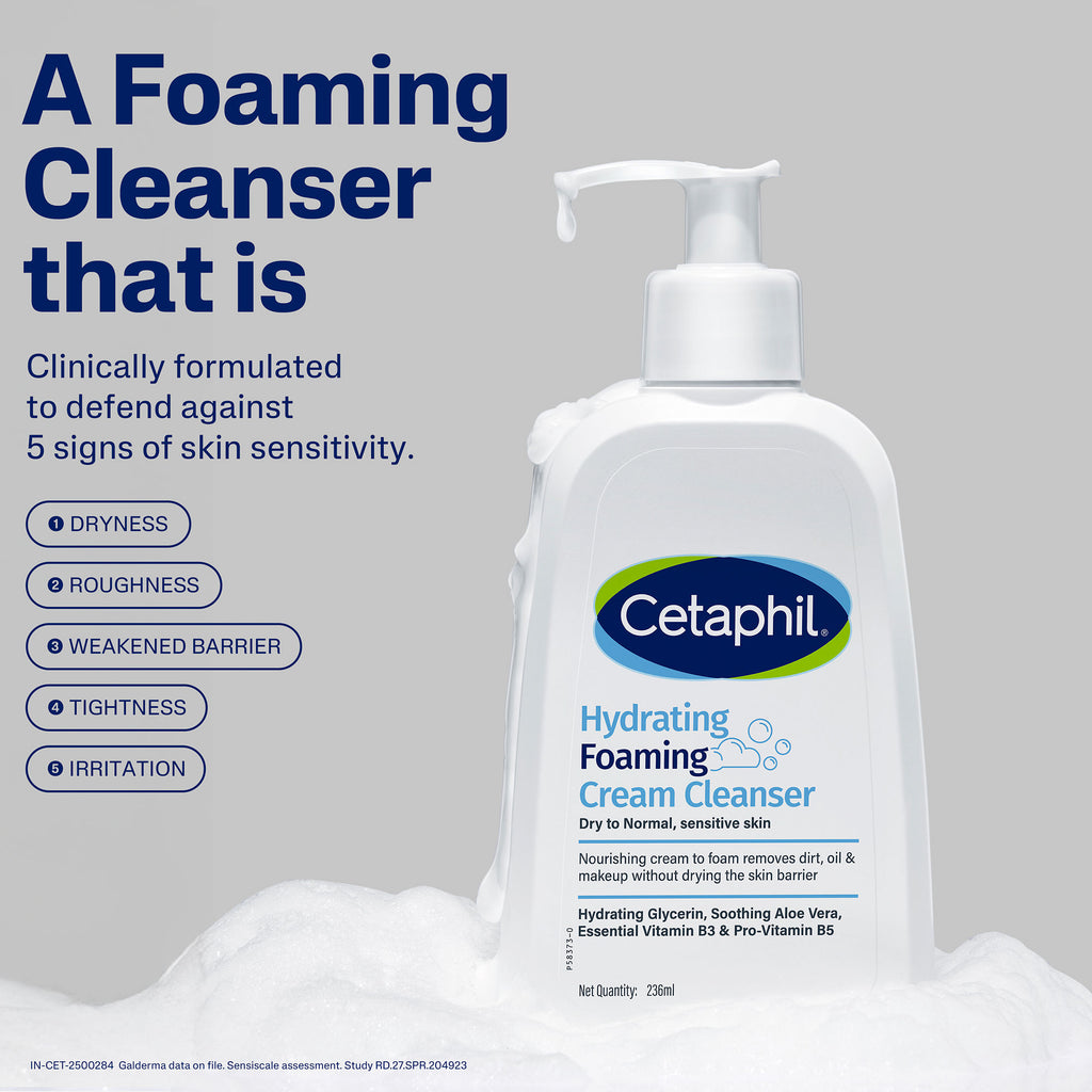Hydrating Foaming Face Wash For Men, Cleanser With Niacinamide & Aloe Pollution Defense
