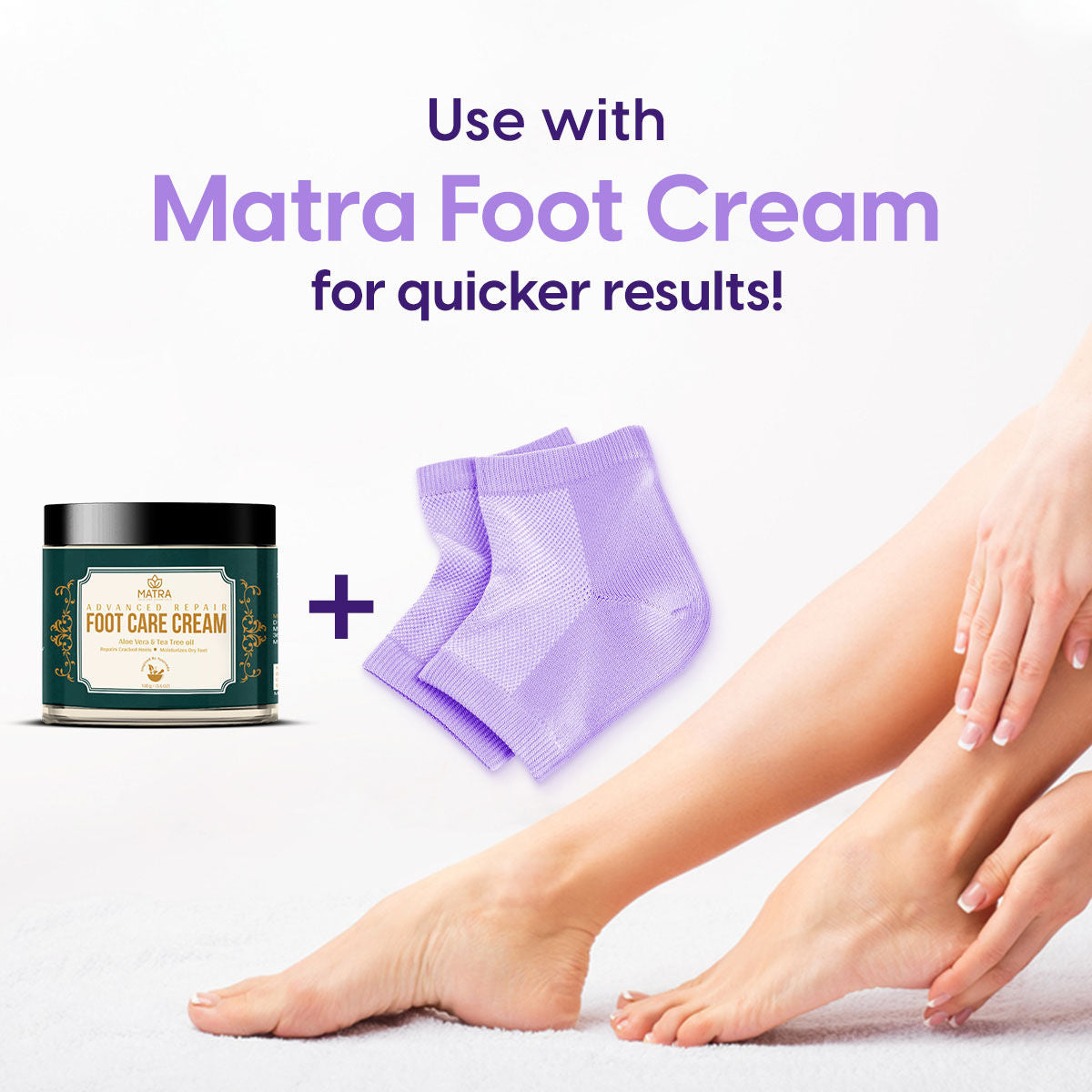 Cotton Silicone Moisturising Gel Heel Socks for Cracked & Dry Heels Foot Care for Softer Feet