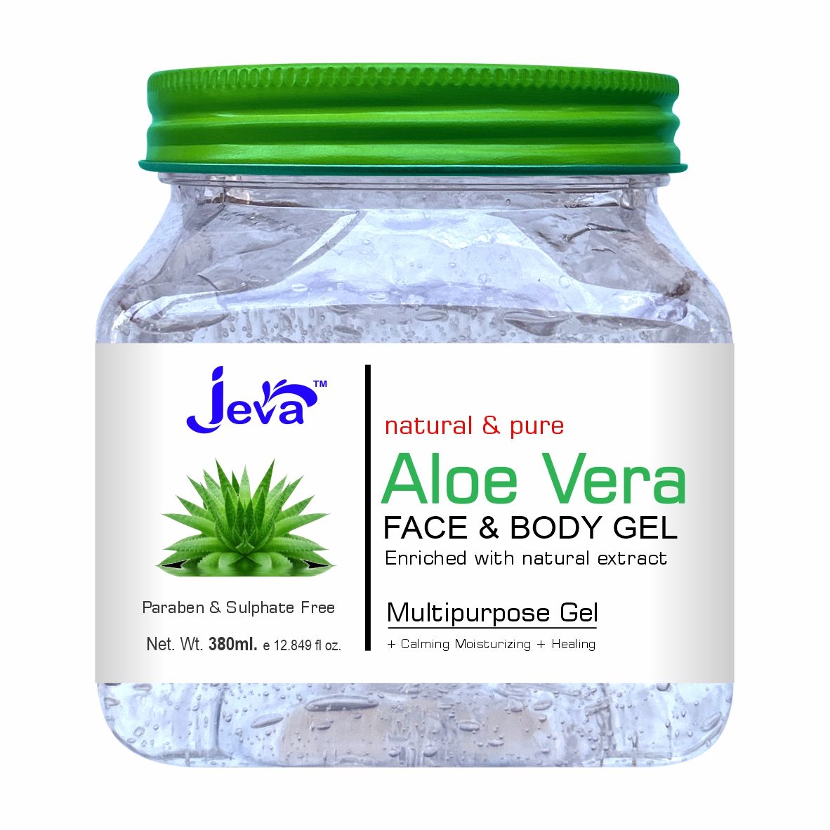 Natural & Pure Aloe Vera Gel for Skin & Hair - Hydrating, Soothing & Refreshing Care