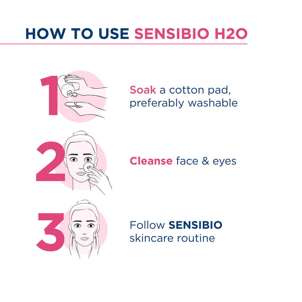 Dermatological Micellar Water Sensibio H2O - Gently Removes Makeup Prevents Clogged Pores
