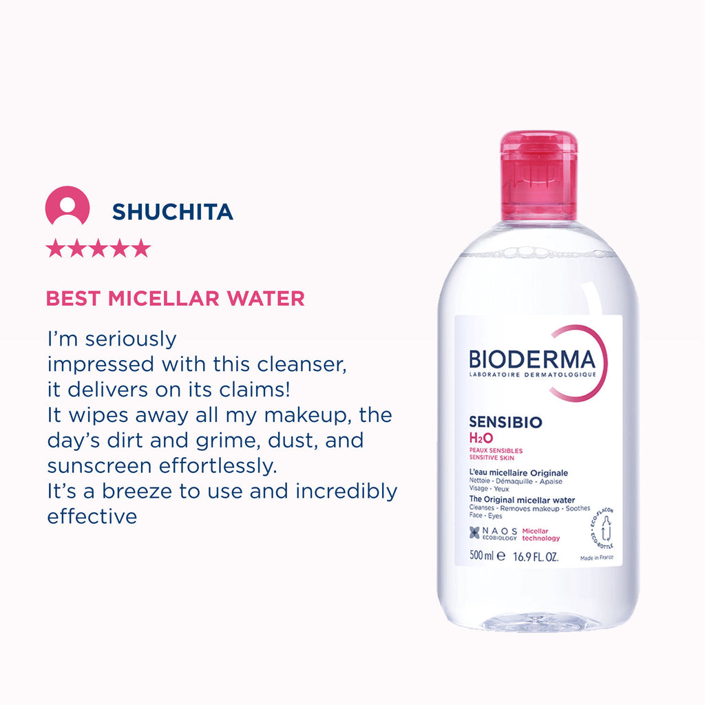 Dermatological Micellar Water Sensibio H2O - Gently Removes Makeup Prevents Clogged Pores